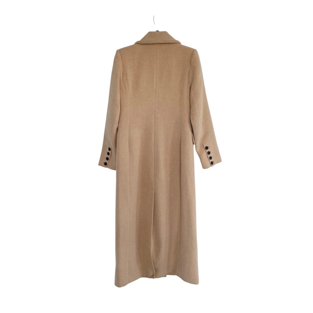 Avec Les Filles Strong Shoulder Hourglass Single Breasted Coat Beige Size Small - Picture 5 of 8